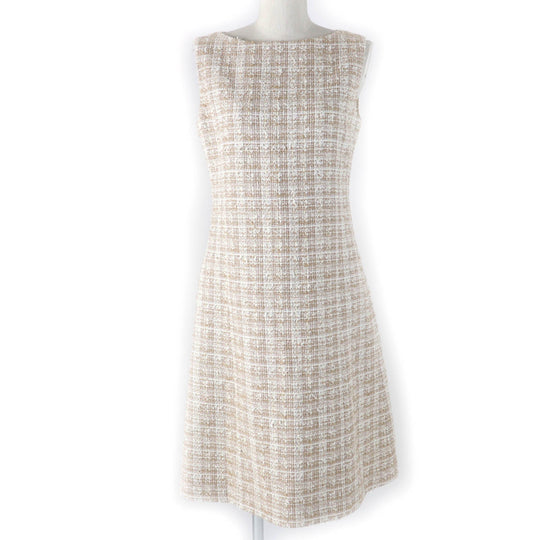FOXEY one piece 40543 Main: 75% cotton, 12% polyester, 8% nylon, 3% acrylic, 2% polyurethane Beige type Women 40 Used Authentic