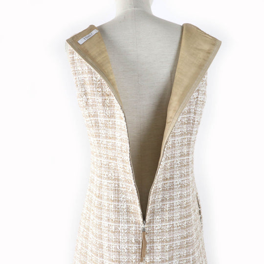 FOXEY one piece 40543 Main: 75% cotton, 12% polyester, 8% nylon, 3% acrylic, 2% polyurethane Beige type Women 40 Used Authentic