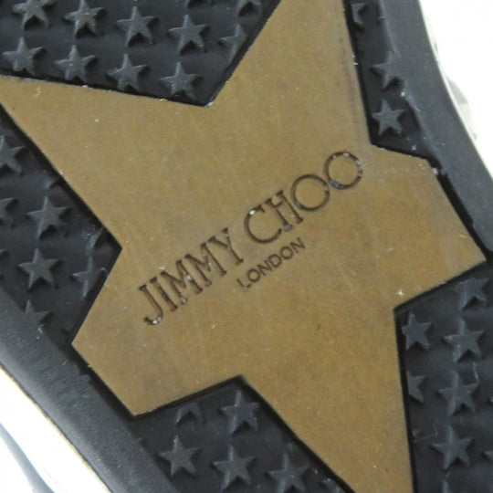 JIMMY CHOO sneakers leather Black Silver 37