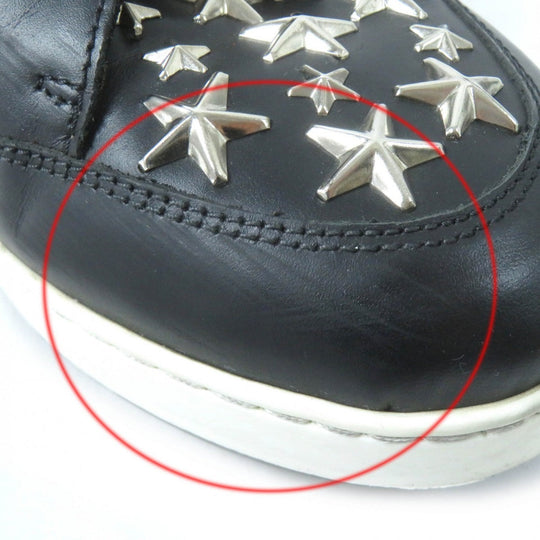 JIMMY CHOO sneakers leather Black Silver 37