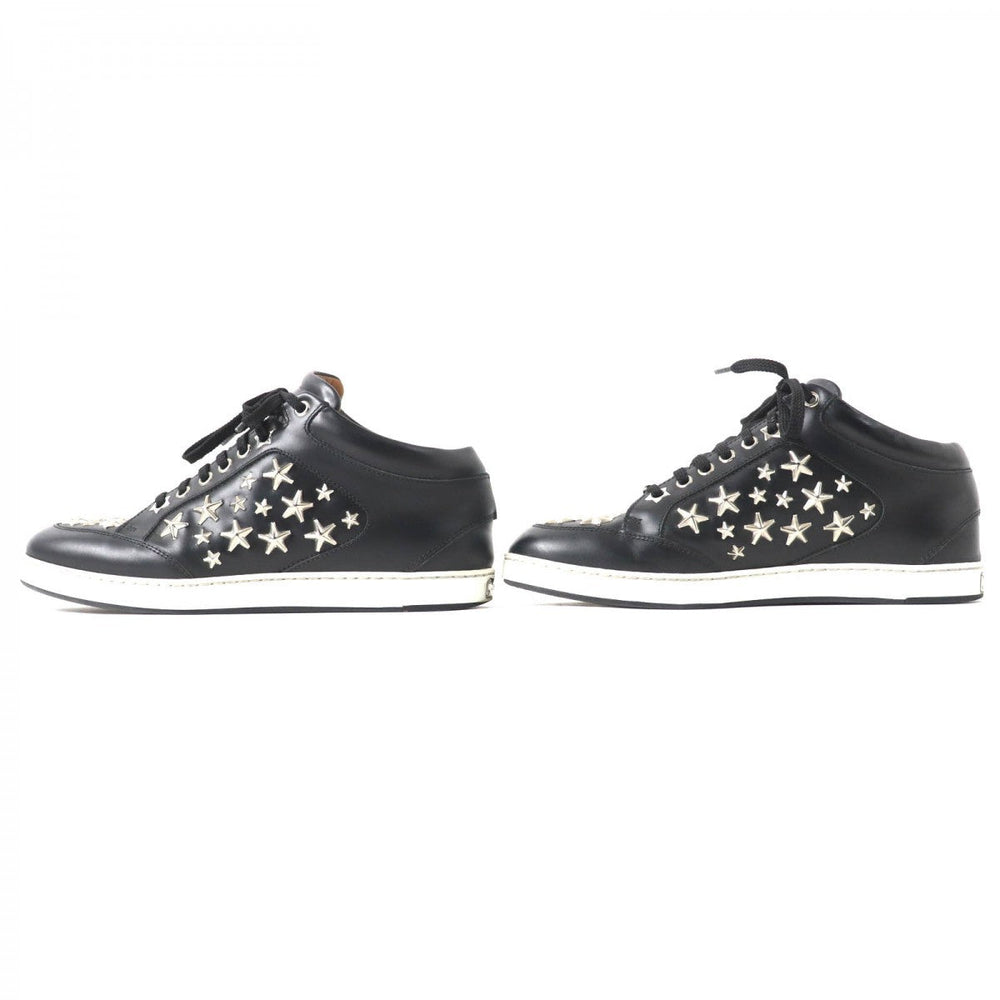 JIMMY CHOO sneakers leather Black Silver 37