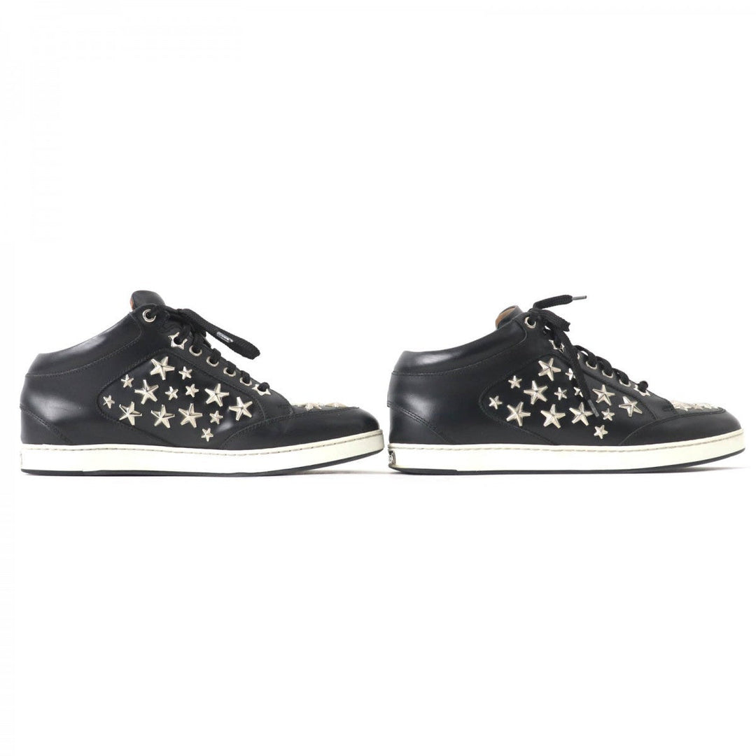 JIMMY CHOO sneakers leather Black Silver 37