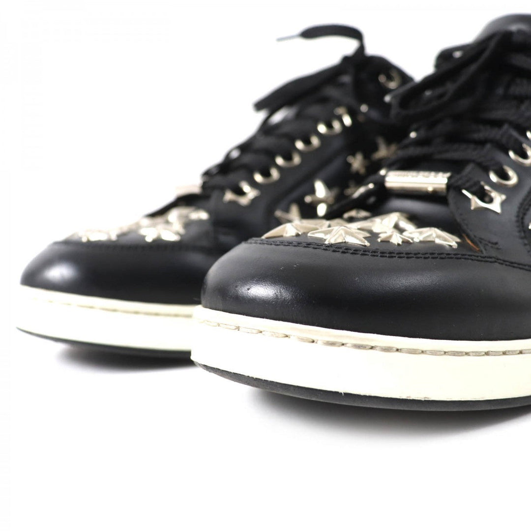 JIMMY CHOO sneakers leather Black Silver 37