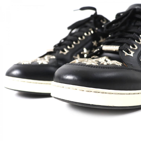 JIMMY CHOO sneakers leather Black Silver 37