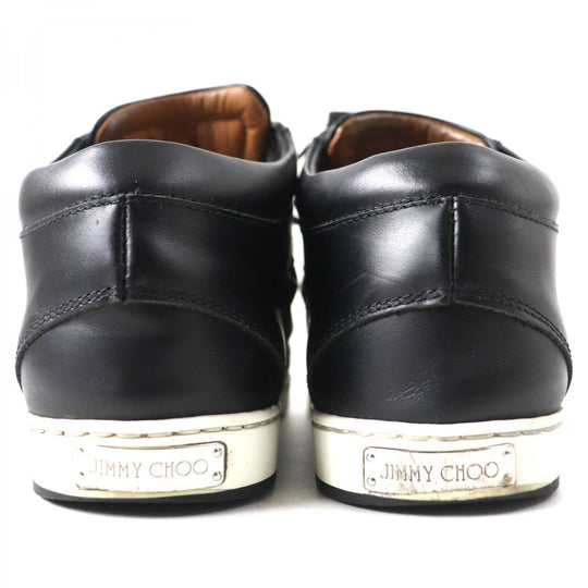 JIMMY CHOO sneakers leather Black Silver 37