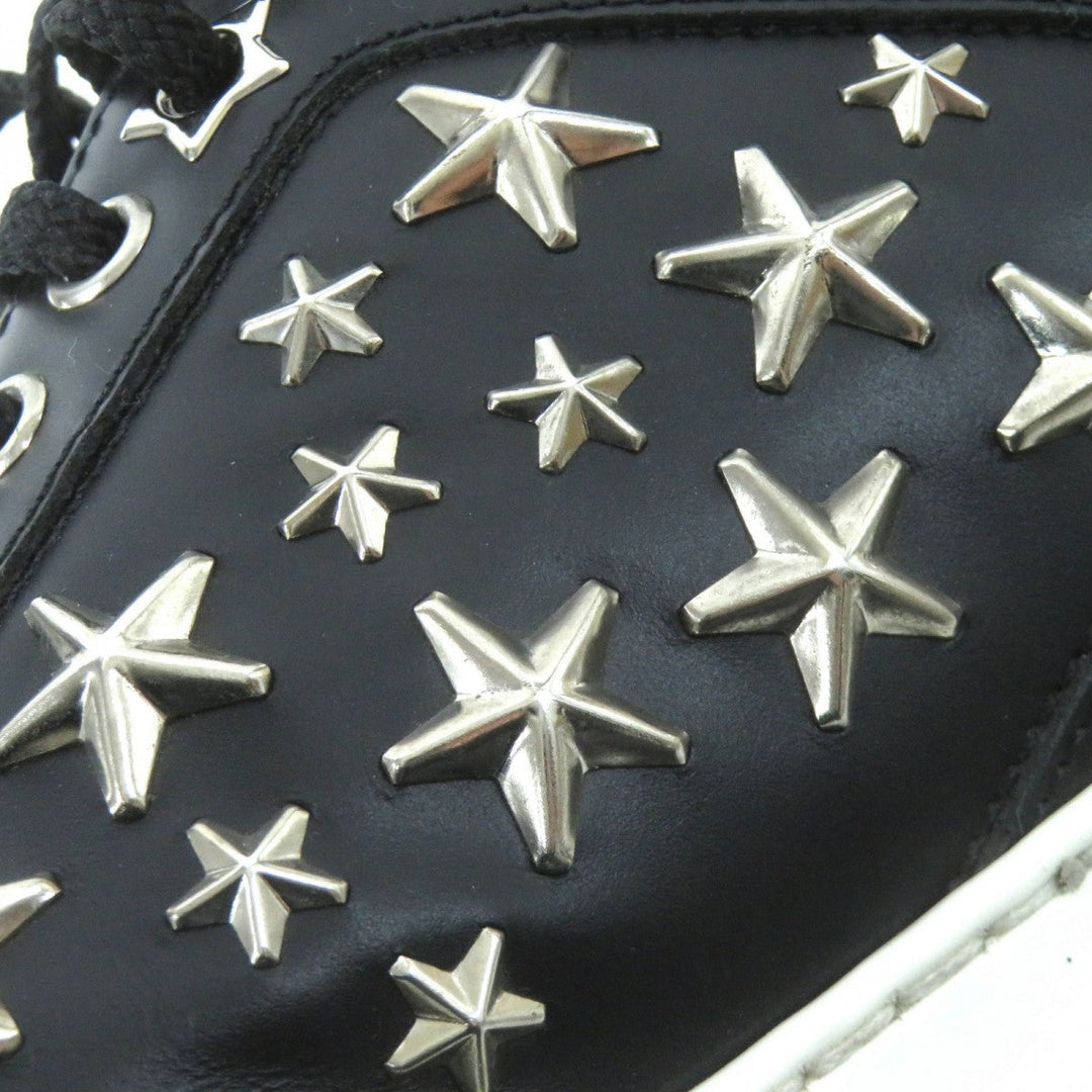 JIMMY CHOO sneakers leather Black Silver 37