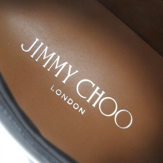 JIMMY CHOO sneakers leather Black Silver 37