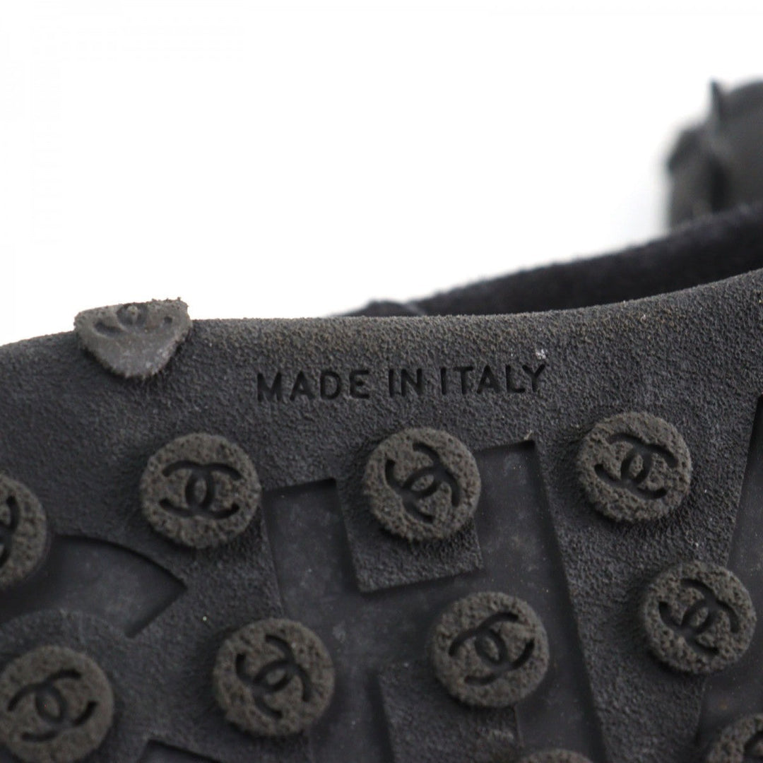 CHANEL sneakers G34087 Main: Nylon, Part: Suede leather, Part: Leather Black gray white mens 41 Used Authentic