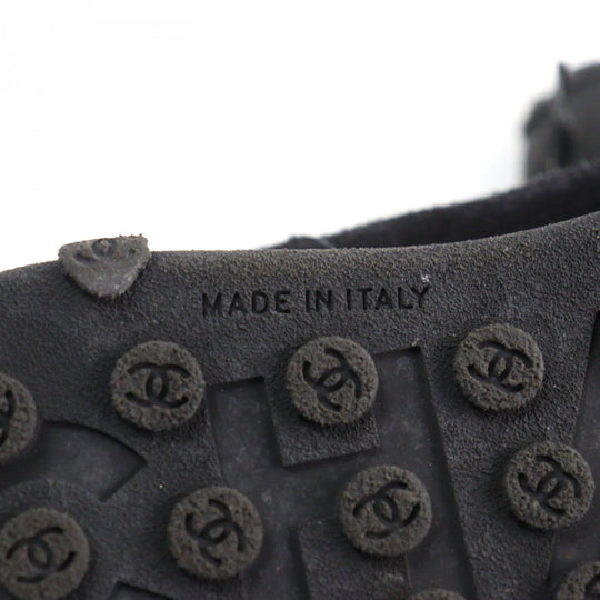 CHANEL sneakers G34087 Main: Nylon, Part: Suede leather, Part: Leather Black gray white mens 41 Used Authentic