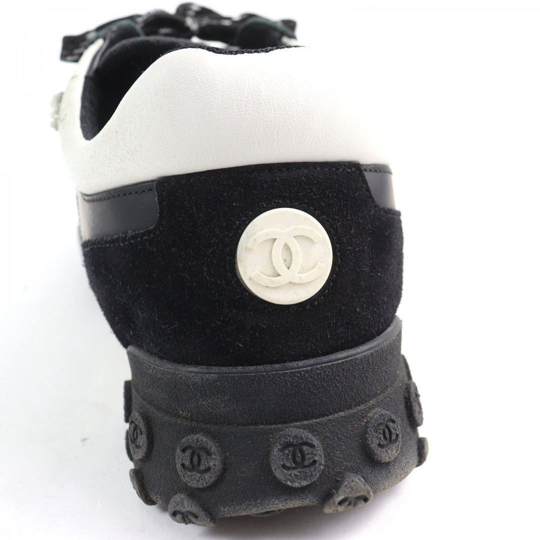 CHANEL sneakers G34087 Main: Nylon, Part: Suede leather, Part: Leather Black gray white mens 41 Used Authentic