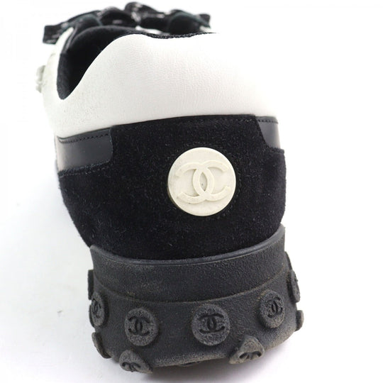 CHANEL sneakers G34087 Main: Nylon, Part: Suede leather, Part: Leather Black gray white mens 41 Used Authentic