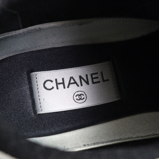 CHANEL sneakers G34087 Main: Nylon, Part: Suede leather, Part: Leather Black gray white mens 41 Used Authentic