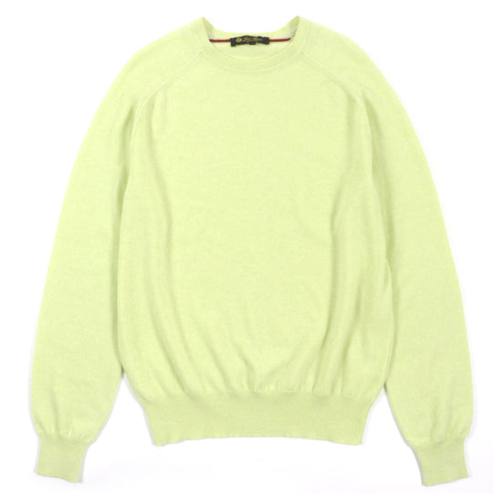 Loro Piana sweater MAC3539 Main: 100% cashmere lime mens 48 Used Authentic