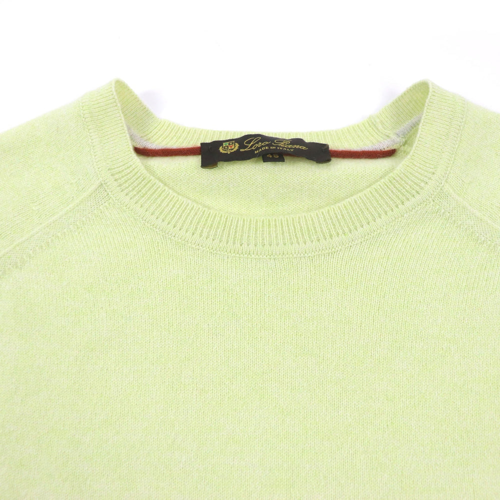 Loro Piana sweater MAC3539 Main: 100% cashmere lime mens 48 Used Authentic