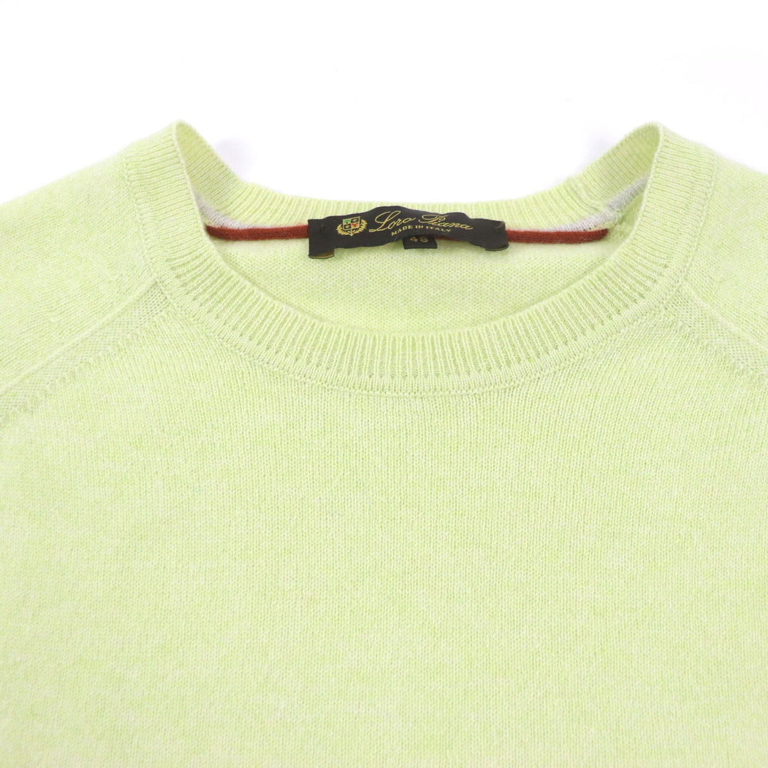 Loro Piana sweater MAC3539 Main: 100% cashmere lime mens 48 Used Authentic