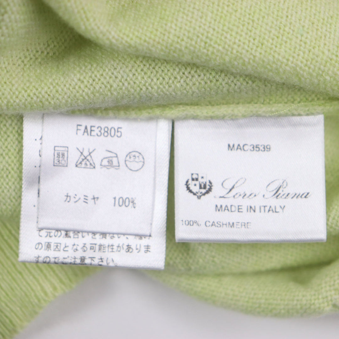 Loro Piana sweater MAC3539 Main: 100% cashmere lime mens 48 Used Authentic