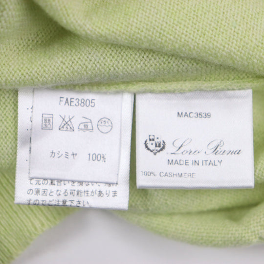 Loro Piana sweater MAC3539 Main: 100% cashmere lime mens 48 Used Authentic