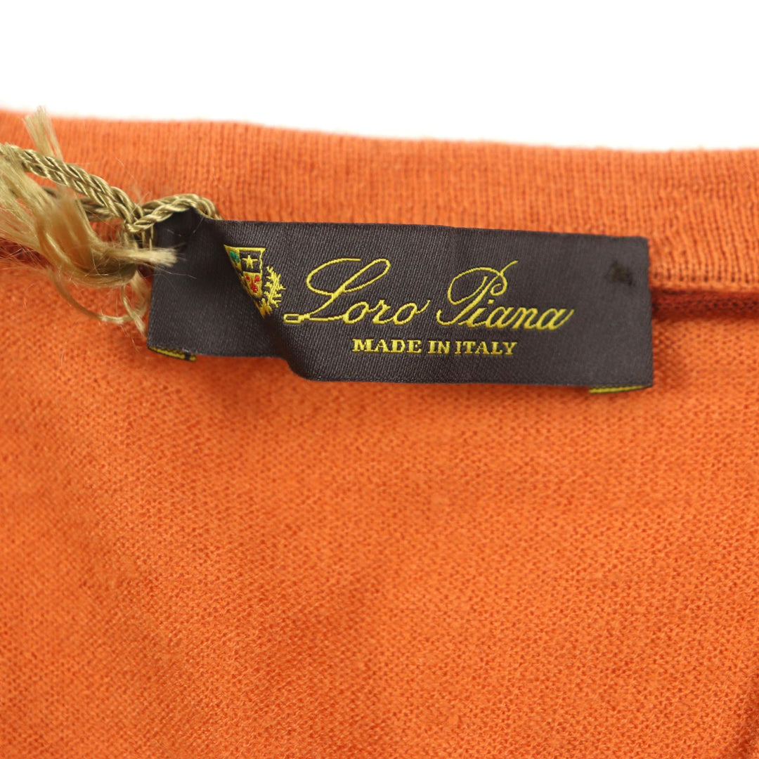 Loro Piana sweater FAC6401 Main: 100% cashmere Orange mens 48 Used Authentic