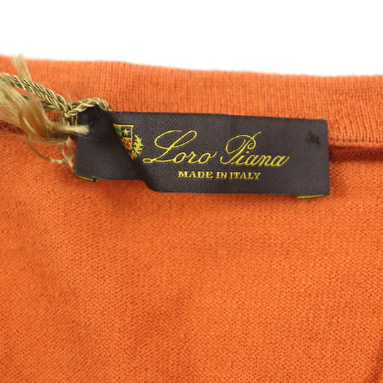 Loro Piana sweater FAC6401 Main: 100% cashmere Orange mens 48 Used Authentic