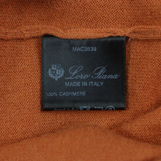 Loro Piana sweater FAC6401 Main: 100% cashmere Orange mens 48 Used Authentic