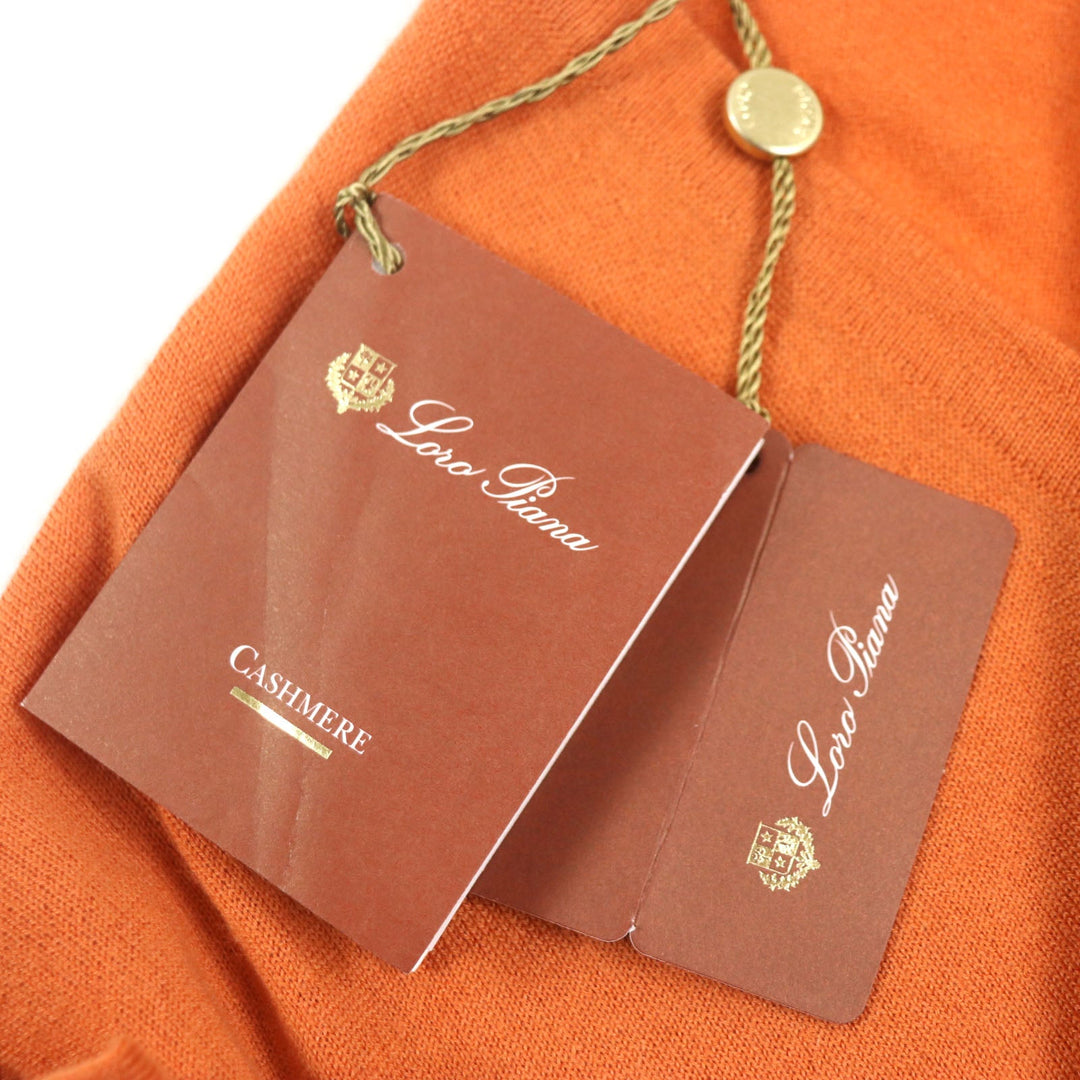 Loro Piana sweater FAC6401 Main: 100% cashmere Orange mens 48 Used Authentic