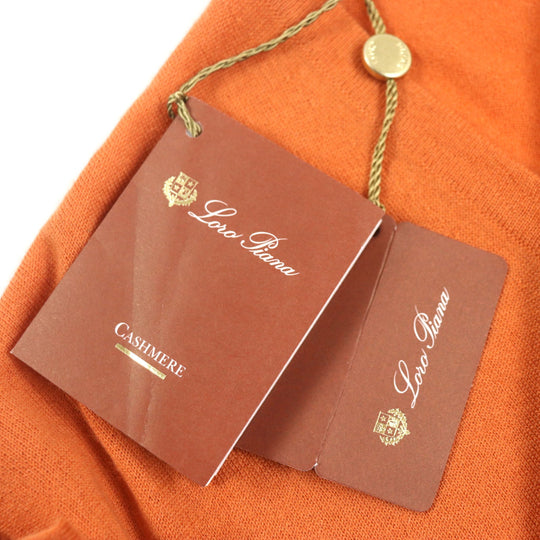 Loro Piana sweater FAC6401 Main: 100% cashmere Orange mens 48 Used Authentic
