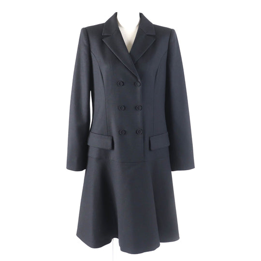 FOXEY one piece 40165 Outer material: 92% wool, Outer material: 6% nylon, Outer material: 2% polyurethane, Part: 100% polyester, Lining: 100% cupra black Dress Shapely Women 42 Used Authentic