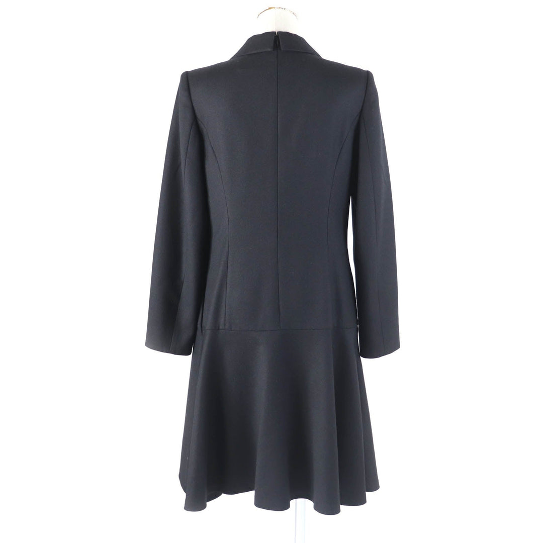 FOXEY one piece 40165 Outer material: 92% wool, Outer material: 6% nylon, Outer material: 2% polyurethane, Part: 100% polyester, Lining: 100% cupra black Dress Shapely Women 42 Used Authentic