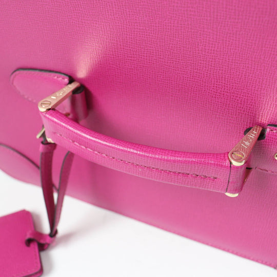 Valextra Handbag Main: Leather pink Women Used Authentic