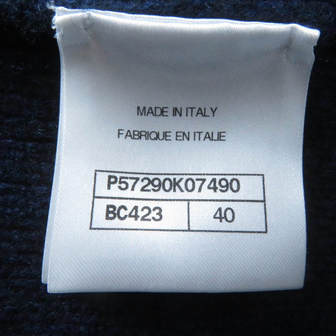 CHANEL coat 17B P57290K07490 Main: 100% cashmere Navy Women 40 Used Authentic