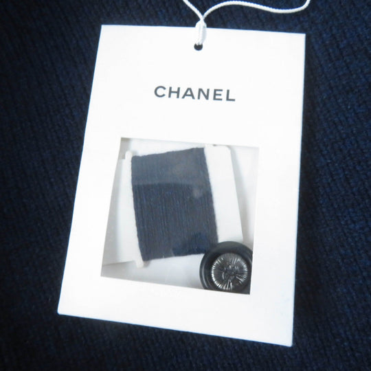 CHANEL coat 17B P57290K07490 Main: 100% cashmere Navy Women 40 Used Authentic