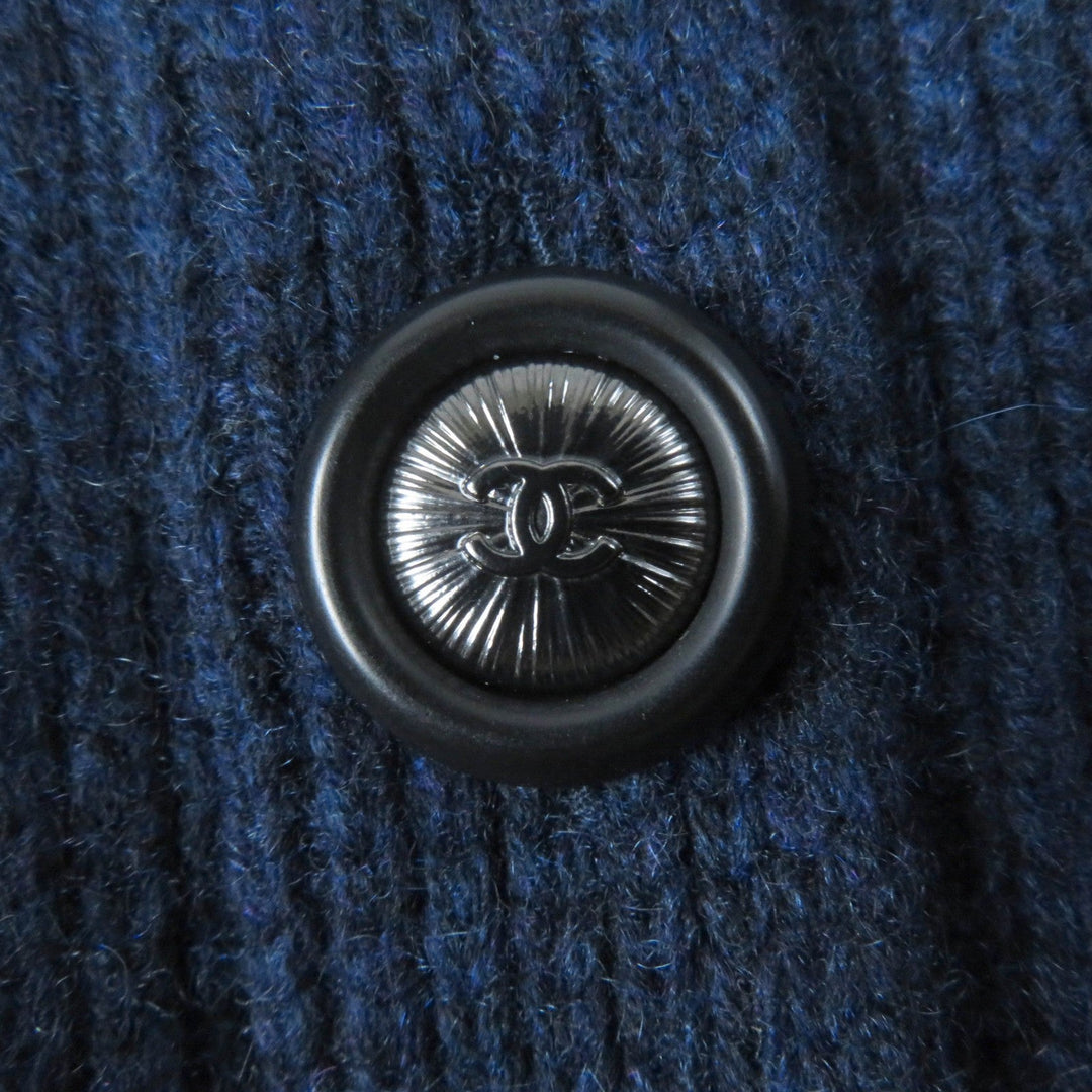 CHANEL coat 17B P57290K07490 Main: 100% cashmere Navy Women 40 Used Authentic
