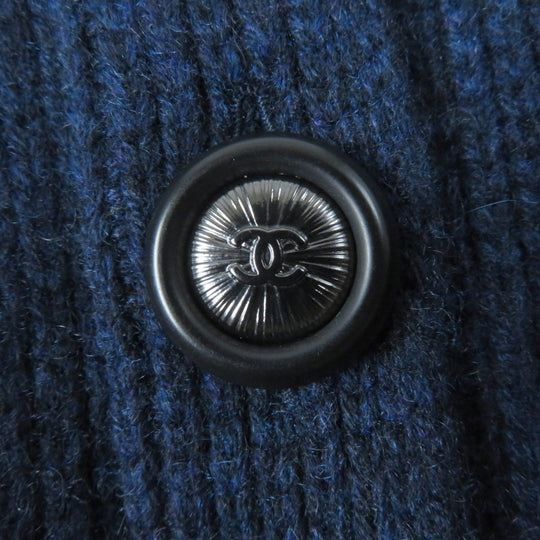 CHANEL coat 17B P57290K07490 Main: 100% cashmere Navy Women 40 Used Authentic