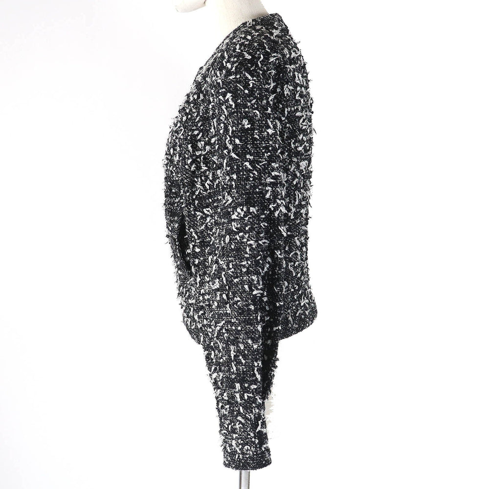 CHANEL Jacket P62063 Outer: 46% wool, Outer: 29% polyamide (nylon), Outer: 25% alpaca, Lining: 100% silk Black type Women 34 Used Authentic
