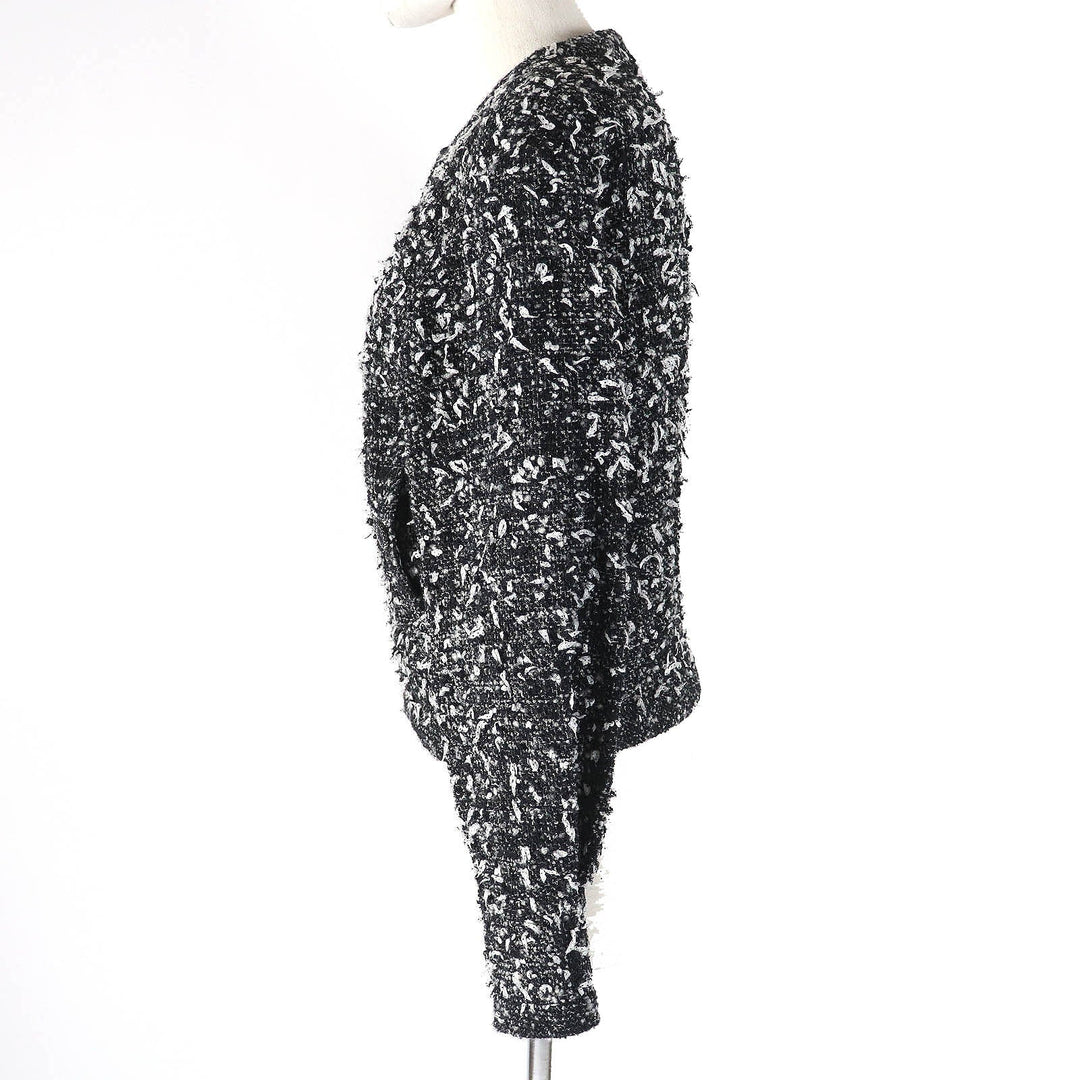 CHANEL Jacket P62063 Outer: 46% wool, Outer: 29% polyamide (nylon), Outer: 25% alpaca, Lining: 100% silk Black type Women 34 Used Authentic