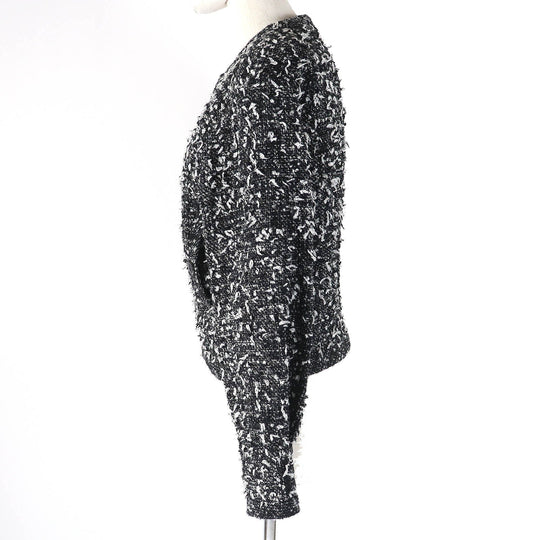 CHANEL Jacket P62063 Outer: 46% wool, Outer: 29% polyamide (nylon), Outer: 25% alpaca, Lining: 100% silk Black type Women 34 Used Authentic