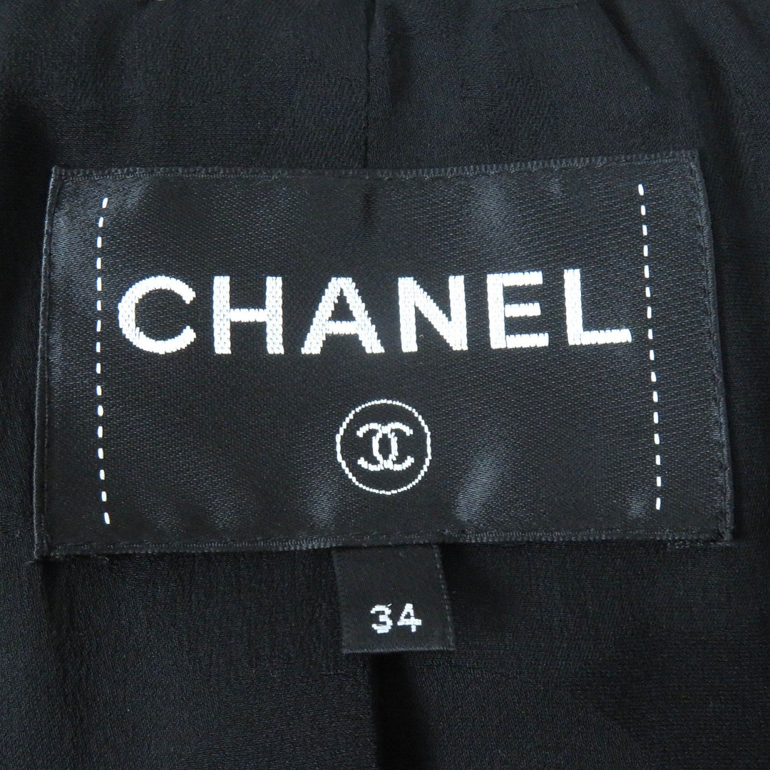 CHANEL Jacket P62063 Outer: 46% wool, Outer: 29% polyamide (nylon), Outer: 25% alpaca, Lining: 100% silk Black type Women 34 Used Authentic