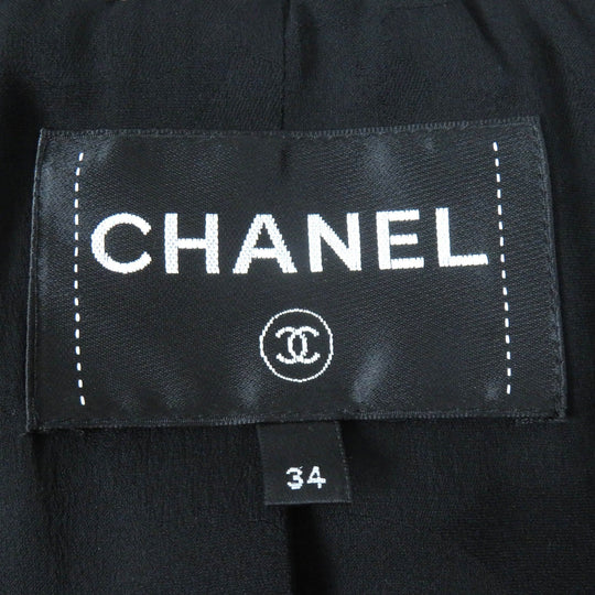 CHANEL Jacket P62063 Outer: 46% wool, Outer: 29% polyamide (nylon), Outer: 25% alpaca, Lining: 100% silk Black type Women 34 Used Authentic