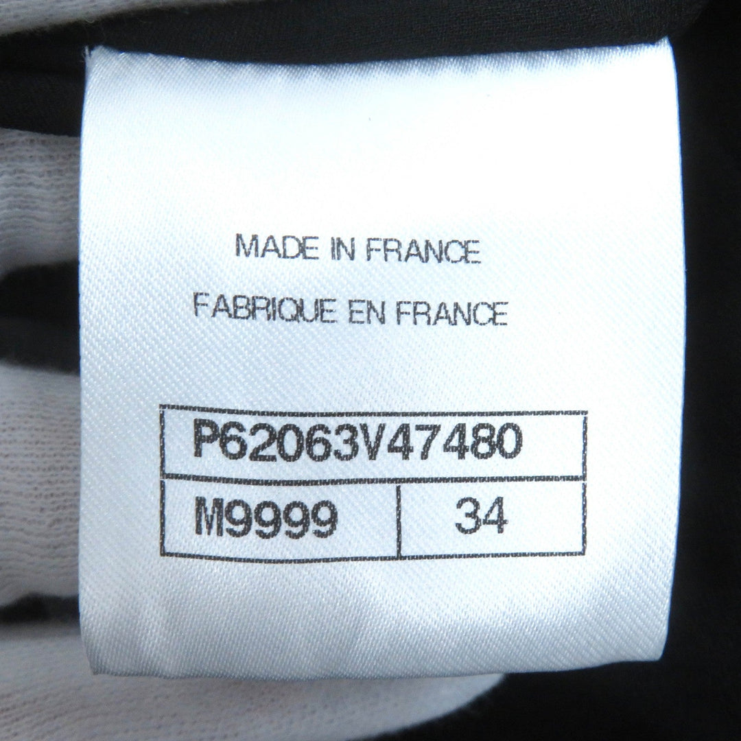 CHANEL Jacket P62063 Outer: 46% wool, Outer: 29% polyamide (nylon), Outer: 25% alpaca, Lining: 100% silk Black type Women 34 Used Authentic