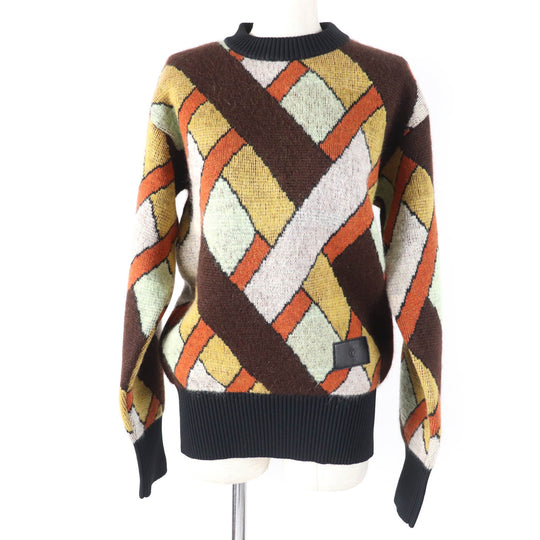 LOUIS VUITTON knit 1AAMCF Main: 41% wool, Main: 35% mohair, Main: 24% nylon, Part: cowhide multicolor Women S Used Authentic