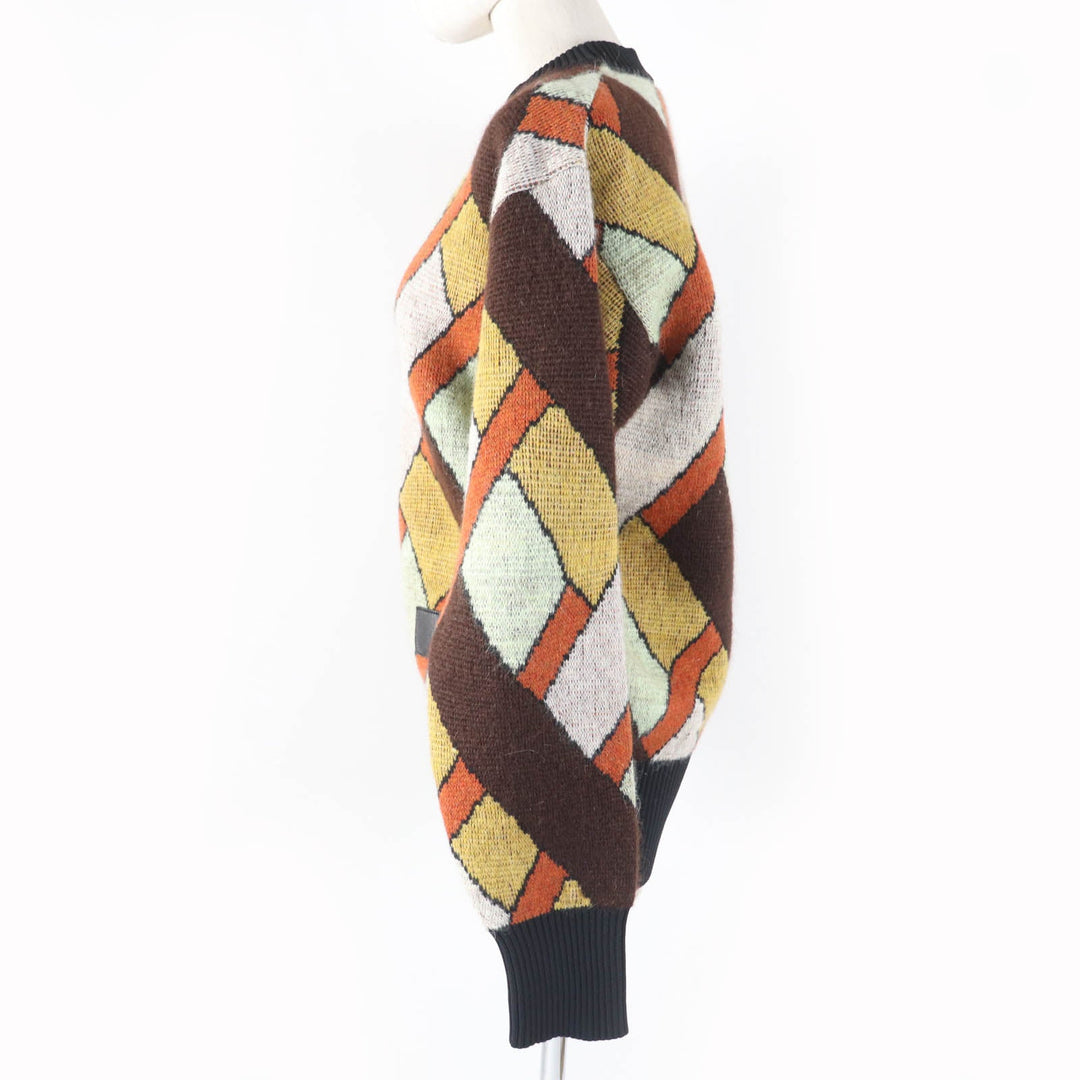 LOUIS VUITTON knit 1AAMCF Main: 41% wool, Main: 35% mohair, Main: 24% nylon, Part: cowhide multicolor Women S Used Authentic