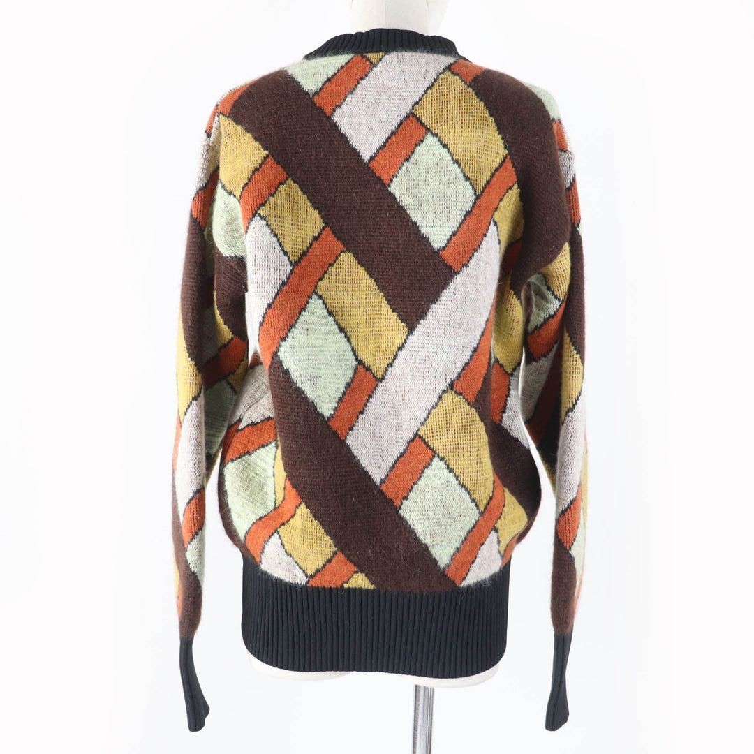 LOUIS VUITTON knit 1AAMCF Main: 41% wool, Main: 35% mohair, Main: 24% nylon, Part: cowhide multicolor Women S Used Authentic