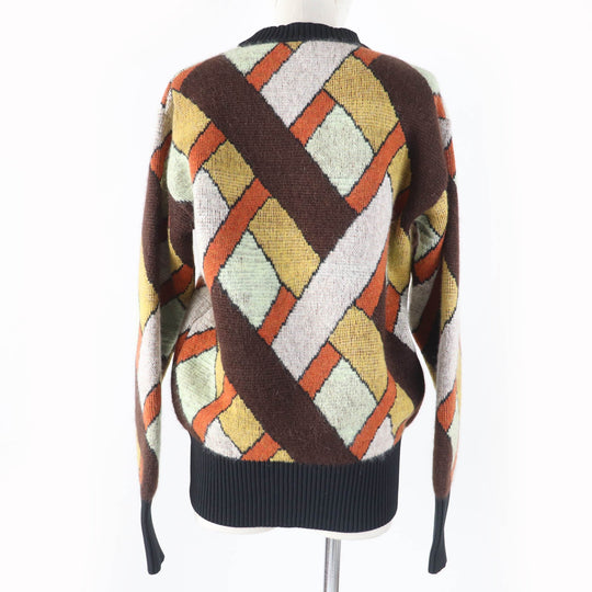 LOUIS VUITTON knit 1AAMCF Main: 41% wool, Main: 35% mohair, Main: 24% nylon, Part: cowhide multicolor Women S Used Authentic