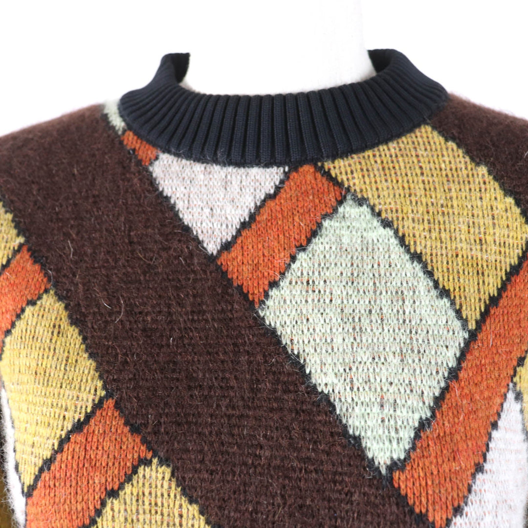 LOUIS VUITTON knit 1AAMCF Main: 41% wool, Main: 35% mohair, Main: 24% nylon, Part: cowhide multicolor Women S Used Authentic