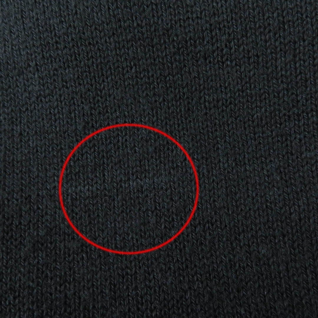 HERMES Long sleeve polo shirt Main: 100% silk, part: 85% cotton, part: 15% cashmere black LES CLES THE KEYS RARE Women M Used Authentic