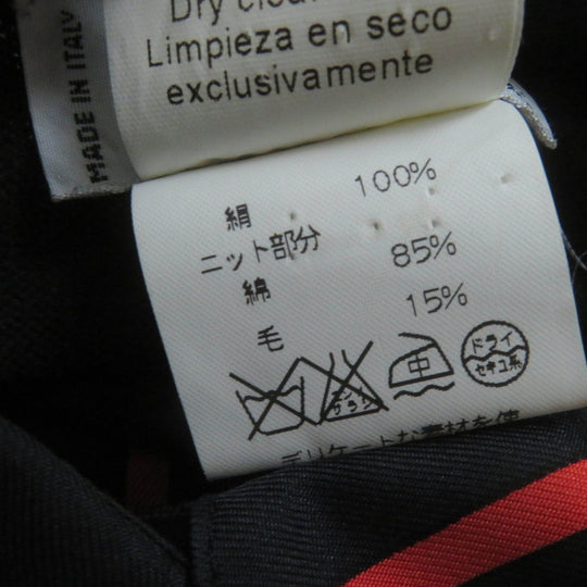 HERMES Long sleeve polo shirt Main: 100% silk, part: 85% cotton, part: 15% cashmere black LES CLES THE KEYS RARE Women M Used Authentic