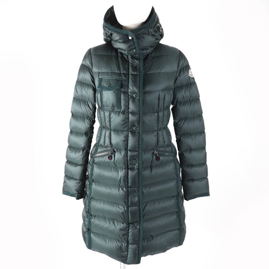 MONCLER down coat Main: 100% nylon, Lining: 100% nylon, Filling: 90% down, Filling: 10% feather green HERMINE Women Zero Size Used Authentic