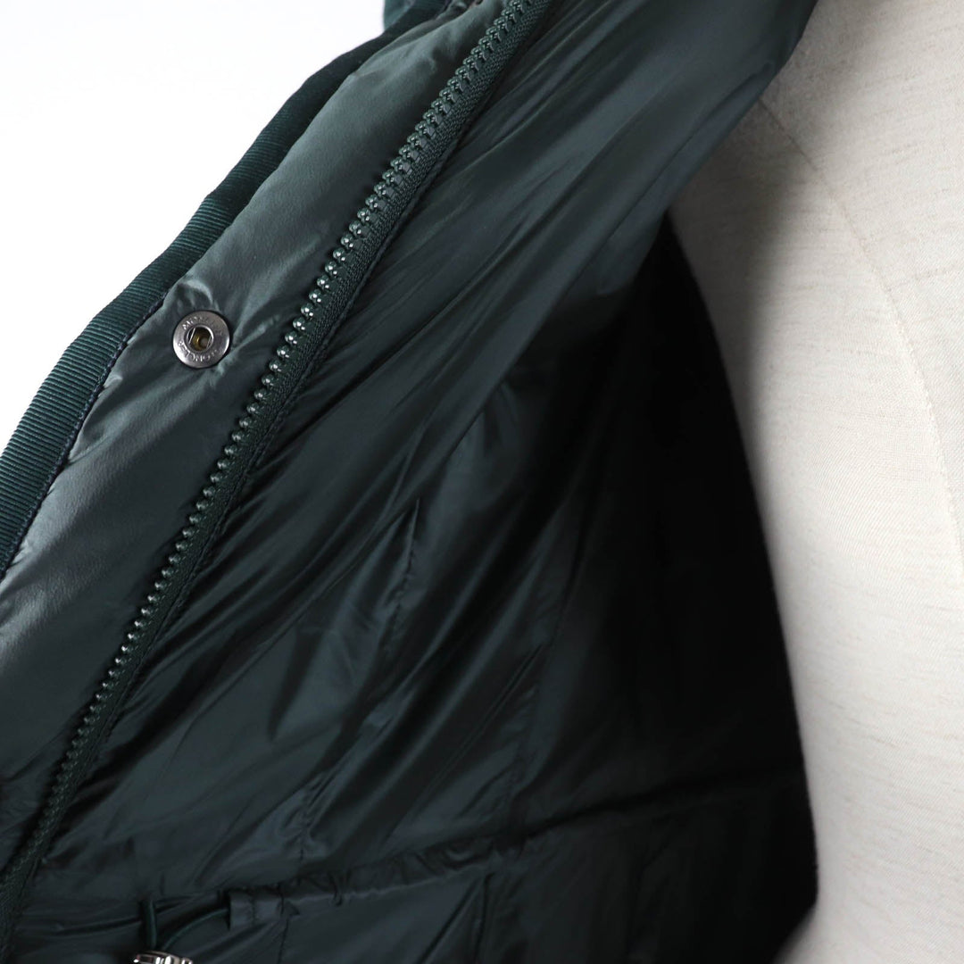 MONCLER down coat Main: 100% nylon, Lining: 100% nylon, Filling: 90% down, Filling: 10% feather green HERMINE Women Zero Size Used Authentic