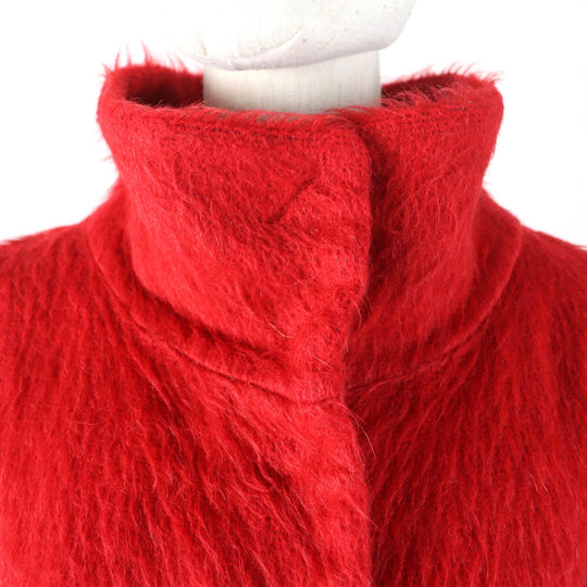 Herno coat Main: 35% acrylic, Main: 21% wool, Main: 17% polyester, Main: 9% mohair, Main: 9% alpaca, : 35% polyester Red Women 40 Used Authentic