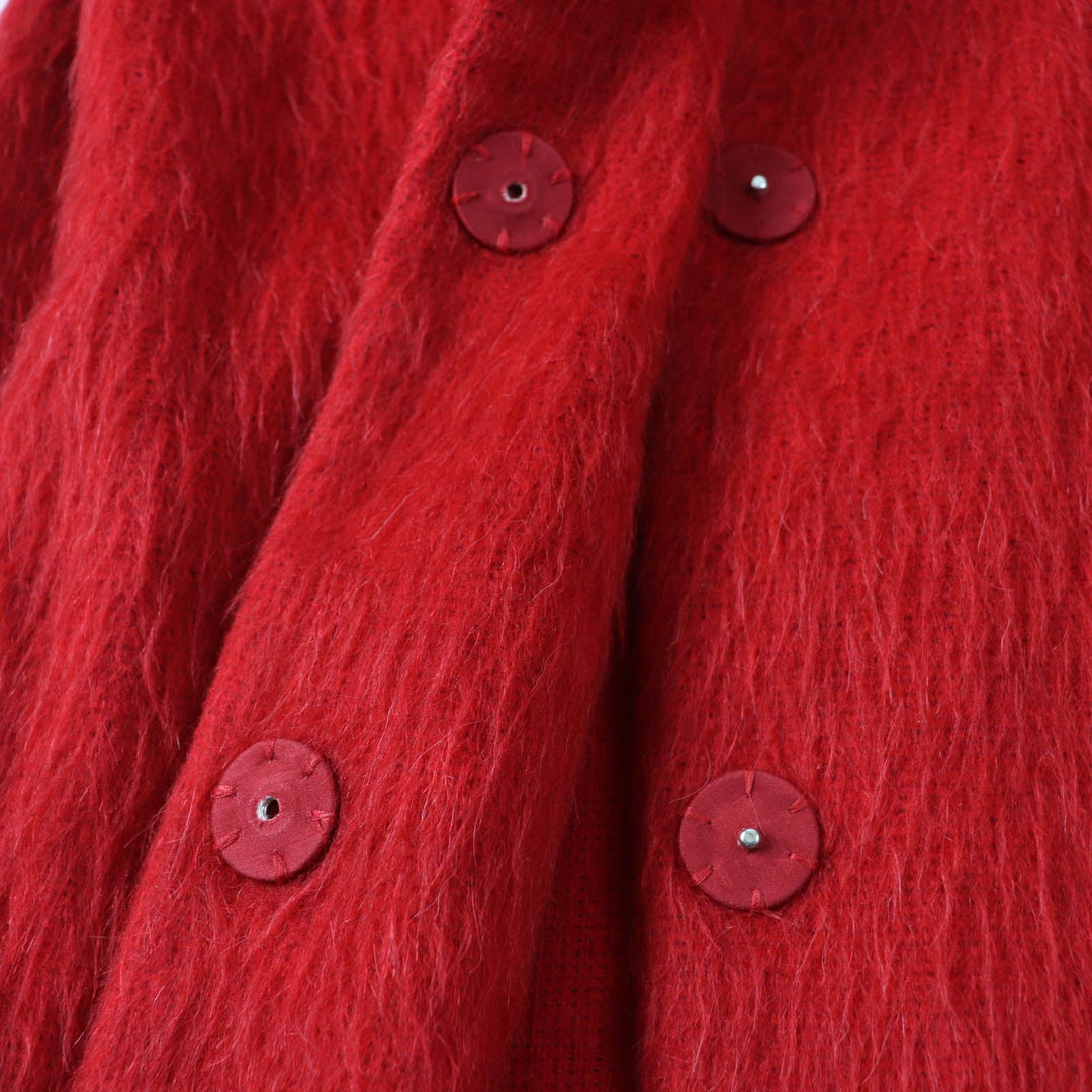 Herno coat Main: 35% acrylic, Main: 21% wool, Main: 17% polyester, Main: 9% mohair, Main: 9% alpaca, : 35% polyester Red Women 40 Used Authentic
